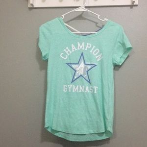 teal champion gymnast shirt